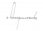 Подпись V черная